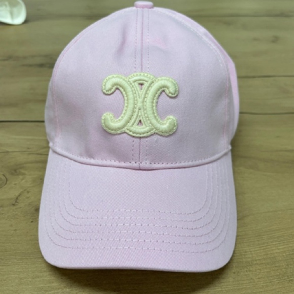 Celine pink baseball cap